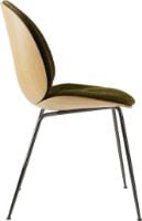 Billede af GUBI Beetle Dining Chair Conic Base SH: 43,5 cm - Black Chrome Base/Veneer Shell/Mumble