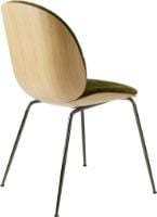 Billede af GUBI Beetle Dining Chair Conic Base SH: 43,5 cm - Black Chrome Base/Veneer Shell/Mumble