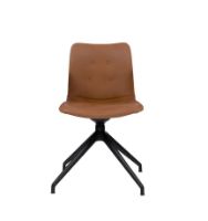 Billede af Bent Hansen Primum Dynamic Chair  SH: 46 cm - Black Powder Coated Steel/Zenso 2 Cognac Leather 223
