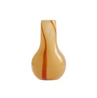 Billede af Kodanska Flow Vase Mini H: 15 cm - Beige W. Red Stripes OUTLET