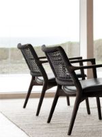Billede af Vipp 488 Cabin Lounge Chair SH: 37 cm - Dark Oak/Black Leather