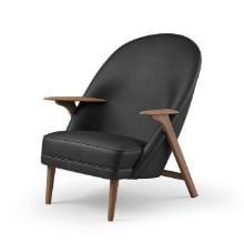 Billede af Warm Nordic Wingman Lounge Chair SH: 42 cm - Vitoria 0500/Oiled Oak