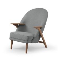 Billede af Warm Nordic Wingman Lounge Chair SH: 42 cm - Mood 1102/Oiled Oak