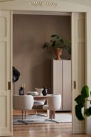 Billede af Ferm Living Rico Dining Chair Swivel H: 80 cm - Bouclé/Off White