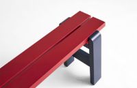 Billede af HAY Weekday Bench Duo B: 111 cm - Wine Red Benchtop/Steel Blue Frame