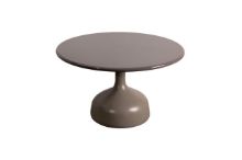 Billede af Cane-line Outdoor Glaze Sofabord Stor Ø: 70 cm - Taupe/Taupe