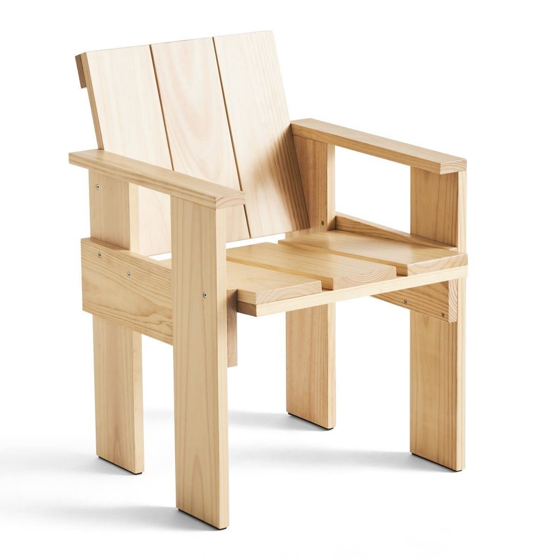 Billede af HAY Crate Dining Chair SH: 45 cm - Lacquered Pinewood