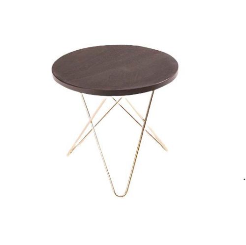 OX Denmarq MINI O Table Ø: 40 cm - Brass/Rustique Slate Marble