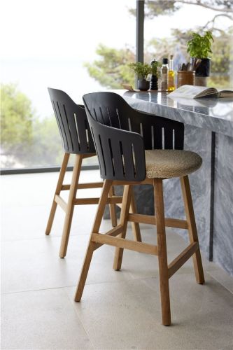 Cane-line Outdoor Choice Barstol H: 117 - Teak/Black