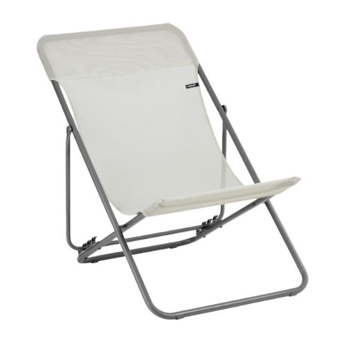 Lafuma Deckchair Maxi Transat Loungstol SH: 33 cm Batyline ISO - Seigle II