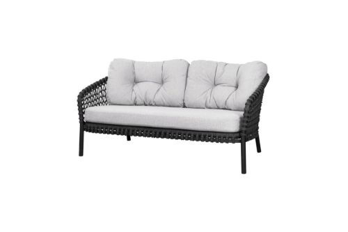 Cane-line Outdoor Ocean Large 2 pers. Sofa L: 155 cm Inkl. Hyndesæt - Dark Grey/White Grey