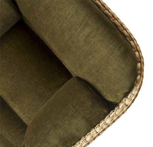 GUBI Basket Lounge Chair SH: 43 cm - Rattan/Mumble 40