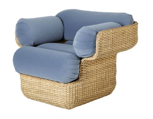 GUBI Basket Lounge Chair SH: 43 cm - Rattan/Sunday 002