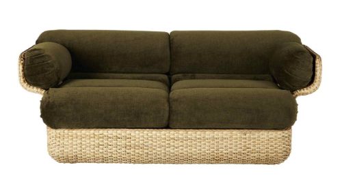 GUBI Basket 2-seater SH: 43 cm - Rattan/Mumble 40