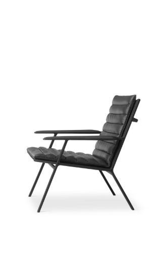 Vipp 456 Lounge Chair H: 75 cm - Black Leather