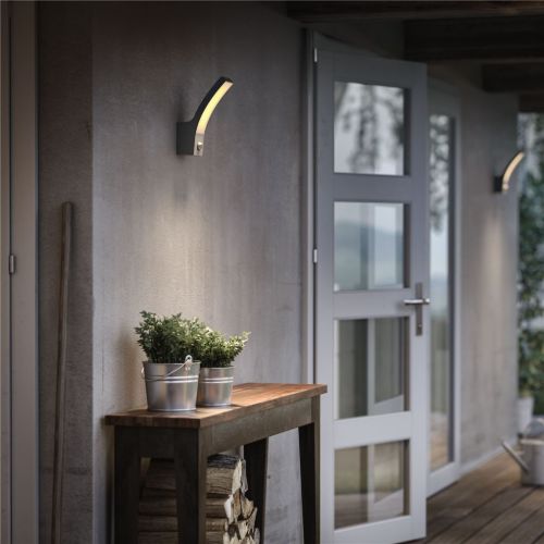 PHILIPS Splay IR Væglampe m/Sensor H: 24 cm - Antracitgrå/Aluminium