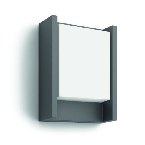 PHILIPS Arbour Væglampe H: 22,1 cm - Antracitgrå/Aluminium