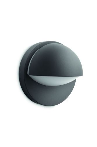 PHILIPS June Væglampe H: 19,5 cm - Antracitgrå/Aluminium