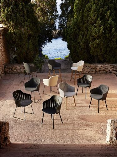 Cane-line Outdoor Choice Stol H: 87 - Teak/White