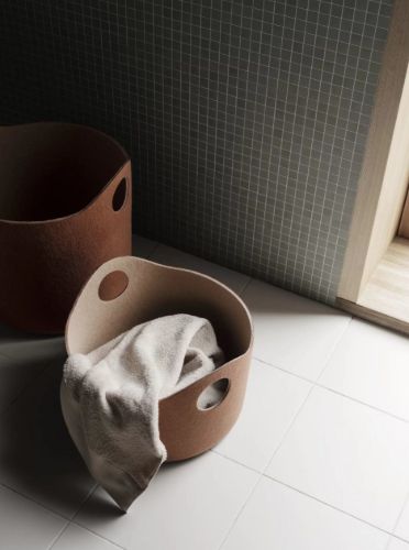 Blomus Tiggy Felt Basket M H: 44 cm - Rustic Brown