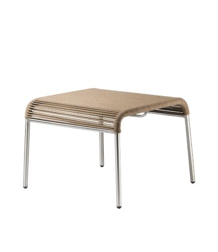 FDB Møbler M20S Teglgård Snore Skammel 36x50x50 cm - Rustfrit Stål/Brun Meleret
