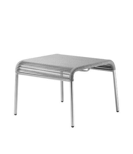 FDB Møbler M20S Teglgård Snore Skammel 36x50x50 cm - Rustfrit Stål/Lysegrå Meleret