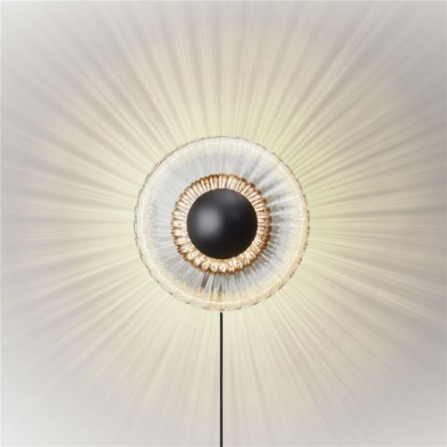 Design By Us New Wave Optic Wall Outdoor Ø: 26 cm - Clear/Black