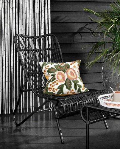 Nordal Kurvestol H: 95 cm - Flettet Polyrattan/Sort