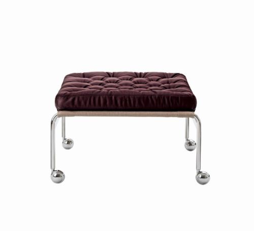 DUX Karin 73 Skammel H: 40cm - Bordeaux/Læder