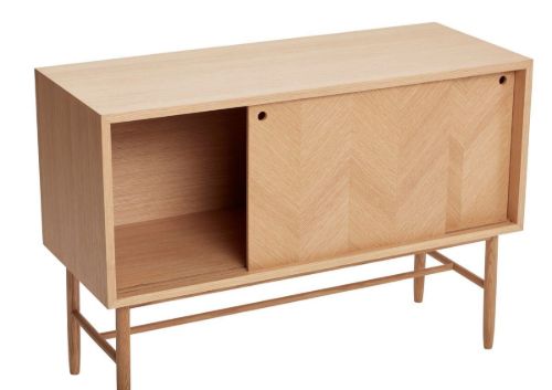 Hübsch Herringbone Kommode Sliding Doors 70x100 cm - Natur