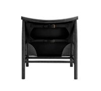 Billede af NORR11 Samurai Lounge Chair SH: 37 cm - Black Oak/Black Leather