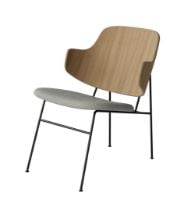 Billede af Audo Copenhagen The Penguin Lounge Chair  SH: 42 cm - Natural Oak/Re-Wool Beige