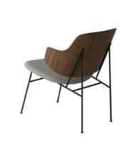 Billede af Audo Copenhagen The Penguin Lounge Chair  SH: 42 cm - Walnut/Re-Wool Beige