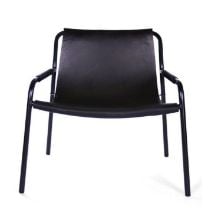 Billede af OX Denmarq SEPTEMBER Chair Lænestol H: 70 cm - Black Powder Coated Steel/Black