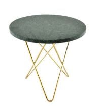Billede af OX Denmarq MINI O Table Ø: 40 cm - Brass/Green Indio Marble