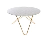 Billede af OX Denmarq BIG O Table Spisebord Ø: 120 cm - Brass/White Carrara Marble
