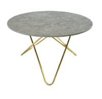 Billede af OX Denmarq BIG O Table Spisebord Ø: 120 cm - Brass/Grey Marble