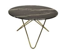 Billede af OX Denmarq BIG O Table Spisebord Ø: 120 cm - Brass/Black Marquina Marble