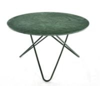 Billede af OX Denmarq BIG O Table Spisebord Ø: 120 cm - Black Powderd Steel/Green Indio Marble