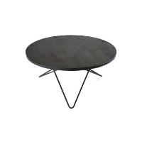 Billede af OX Denmarq O Table Sofabord Ø: 80 cm - Black Powder Coated Steel/Rustique Slate Marble