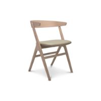 Billede af Sibast Furniture No 9 Dining Chair SH: 45 - White Oiled Oak/Aniline Silk Light Grey 0250 - 854