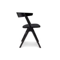 Billede af Sibast Furniture No 9 Dining Chair SH: 45 - Black Oak/Leather Solid Black 40509