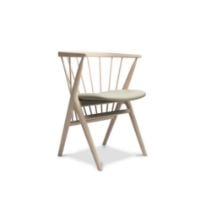 Billede af Sibast Furniture No 8 Dining Chair SH: 45 cm - White Oiled Oak/Aniline Silk Light Grey 0250 - 854