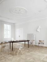 Billede af Sibast Furniture No 8 Dining Chair SH: 45 cm - White Oiled Oak/Aniline Silk Light Grey 0250 - 854