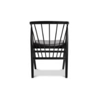 Billede af Sibast Furniture No 8 Dining Chair SH: 45 cm - Black Oak/Leather Solid Black 40509