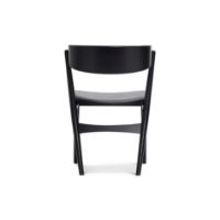 Billede af Sibast Furniture No 7 Dining Chair SH: 45 cm - Black Oak/Leather Solid Black 40509