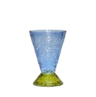 Billede af Hübsch Abyss Vase H: 29 cm - Lyseblå/Olivengrøn
