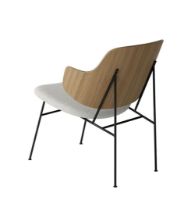 Billede af Audo Copenhagen The Penguin Lounge Chair  SH: 42 cm - Natural Oak/Hallingdal Grey