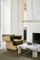 Billede af GUBI Basket Lounge Chair SH: 43 cm - Rattan/Mumble 40