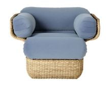 Billede af GUBI Basket Lounge Chair SH: 43 cm - Rattan/Sunday 002
